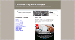 Desktop Screenshot of characterfrequencyanalyzer.com